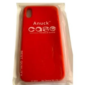 iPhone XS Max Mobile Anuck Case Tangerine Red Cellphone Accessories NWT